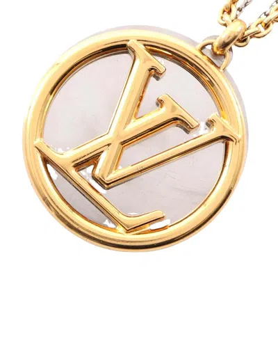 Pre-owned Louis Vuitton Gold-plated Louise Necklace (authentic Pre-loved)