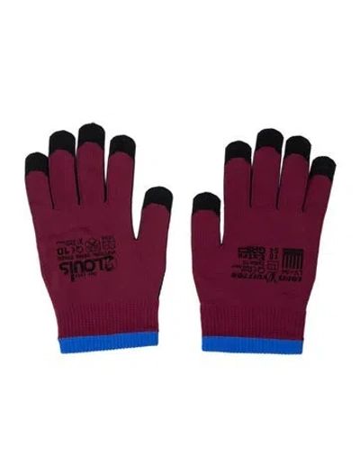 Pre-owned Louis Vuitton Gon Rgb Gloves In Purple