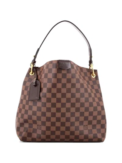 Pre-owned Louis Vuitton Graceful Handbag Damier Pm Hobo Bag In Brown
