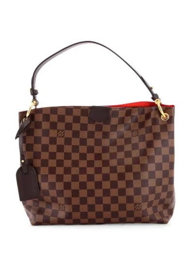 Pre-owned Louis Vuitton Graceful Handbag Damier Pm Hobo Bag In Brown