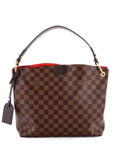 Pre-owned Louis Vuitton Graceful Handbag Damier Pm Hobo Bag In Brown