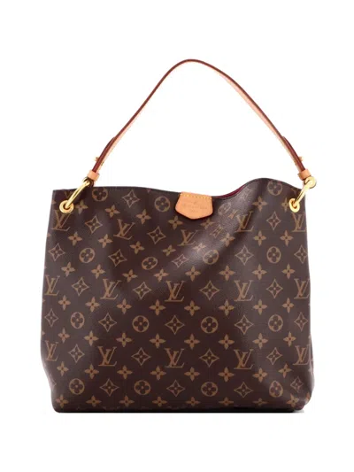 Pre-owned Louis Vuitton Graceful Handbag Monogram Canvas Pm Hobo Bag In Brown