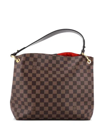 Pre-owned Louis Vuitton Graceful Handbag Monogram Canvas Pm Hobo Bag In Brown