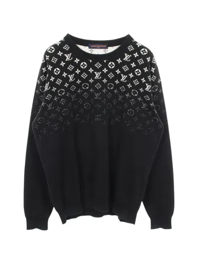 Pre-owned Louis Vuitton Gradient Monogram Sweater In Black