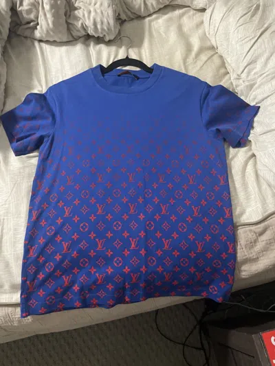 Pre-owned Louis Vuitton Gradient Tee In Blue