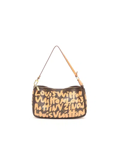 Pre-owned Louis Vuitton Graffiti Pochette Accessories Bag In Multi