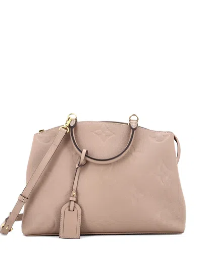 Pre-owned Louis Vuitton Grand Palais Handbag Monogram Empreinte Giant Shoulder Bag In Neutral