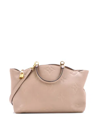 Pre-owned Louis Vuitton Grand Palais Handbag Monogram Empreinte Giant Shoulder Bag In Neutral