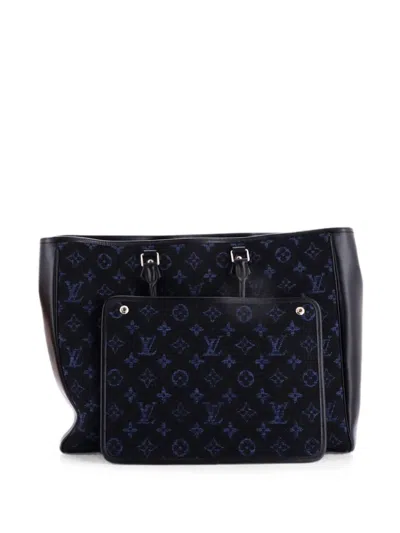 Pre-owned Louis Vuitton Grand Sac Bag Monogram Jacquard Tote Bag In Blue
