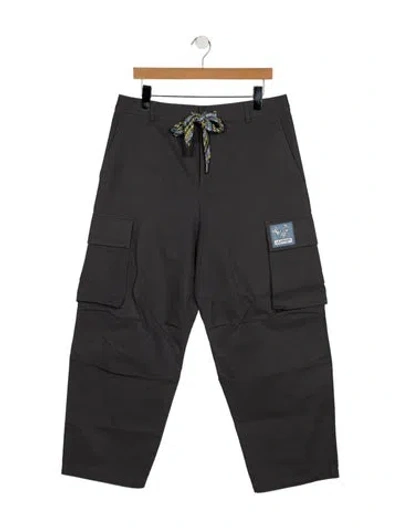 Pre-owned Louis Vuitton Graphic Print Cargo Pants In Gray