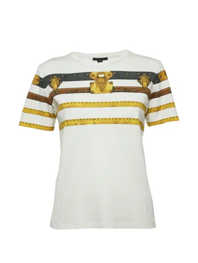 Pre-owned Louis Vuitton Graphic-print Cotton T-shirt In White