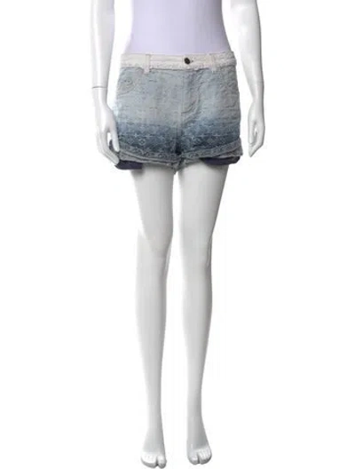 Pre-owned Louis Vuitton Graphic Print Mini Shorts In White