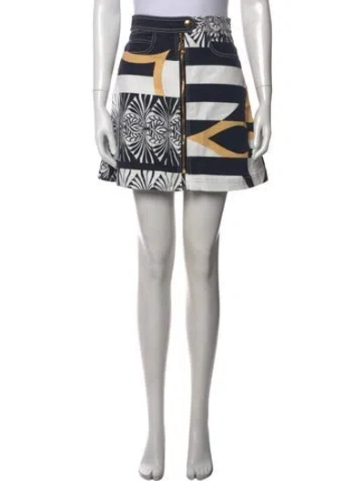 Pre-owned Louis Vuitton Graphic Print Mini Skirt In Multi