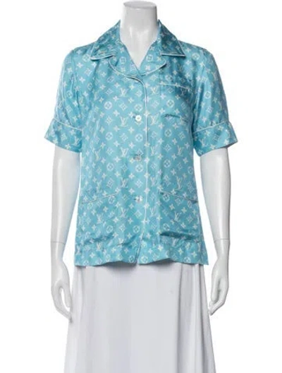 Pre-owned Louis Vuitton Graphic Print Pajamas In Blue