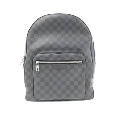 Pre-owned Louis Vuitton Graphite Coated Canvas Backpack ()