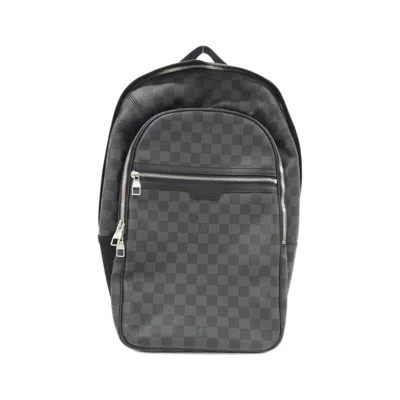 Pre-owned Louis Vuitton Graphite Coated Canvas Backpack ()