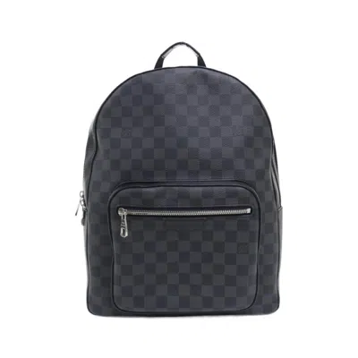 Pre-owned Louis Vuitton Graphite Coated Canvas Backpack ()