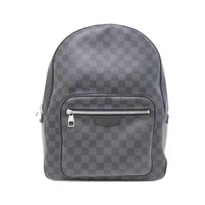 Pre-owned Louis Vuitton Graphite Coated Canvas Backpack () In Gray