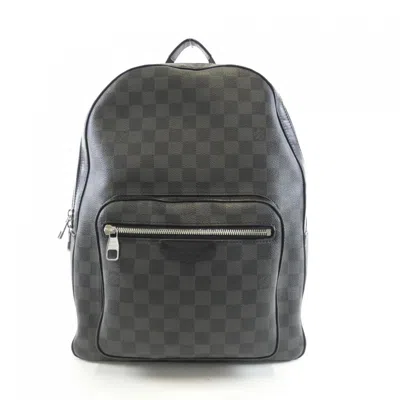 Pre-owned Louis Vuitton Graphite Coated Canvas Backpack () In Gray