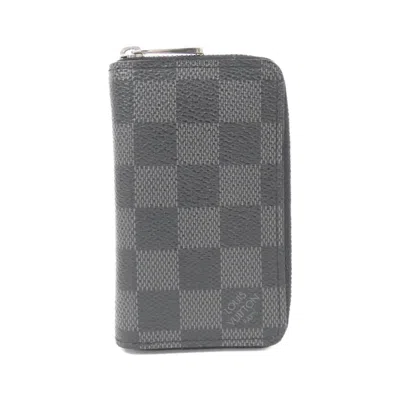 Pre-owned Louis Vuitton Graphite Coated Canvas Coin Purse/coin Case () In Gray