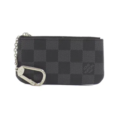 Pre-owned Louis Vuitton Graphite Coated Canvas Coin Purse/coin Case () In Gray