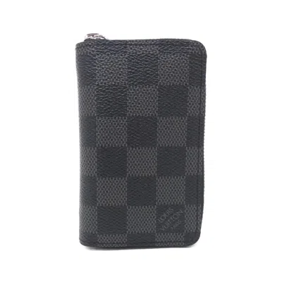 Pre-owned Louis Vuitton Graphite Coated Canvas Coin Purse/coin Case ()
