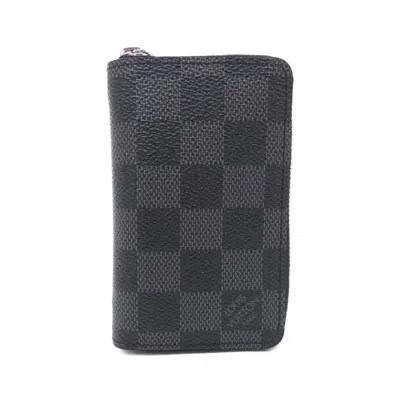 Pre-owned Louis Vuitton Graphite Coated Canvas Coin Purse/coin Case ()