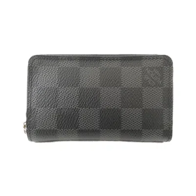 Pre-owned Louis Vuitton Graphite Coated Canvas Coin Purse/coin Case ()