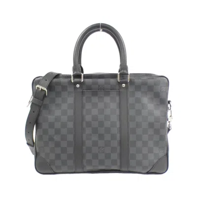 Pre-owned Louis Vuitton Graphite Coated Canvas Handbag Shoulder Bag ()