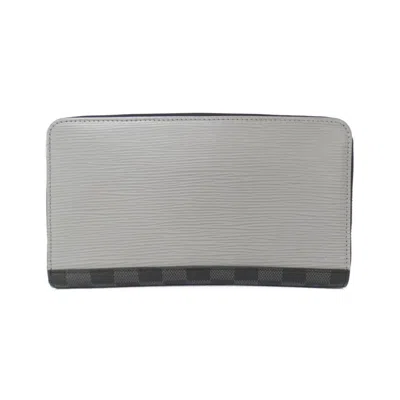 Pre-owned Louis Vuitton Graphite Coated Canvas Leather Long Wallet (bi-fold) () In Gray