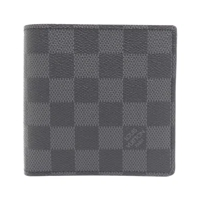 Pre-owned Louis Vuitton Graphite Coated Canvas Wallet (bi-fold) () In Gray