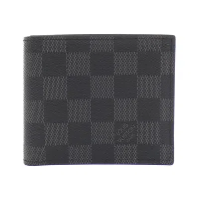 Pre-owned Louis Vuitton Graphite Coated Canvas Wallet (bi-fold) () In Gray