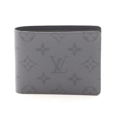 Pre-owned Louis Vuitton Gray Coated Canvas Pvc Wallet (bi-fold) ()