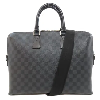 Pre-owned Louis Vuitton Gray Damier Graphite Boston Bag Handbag ()