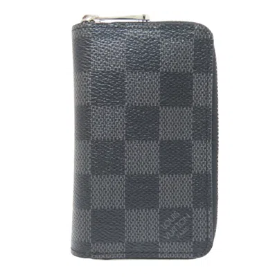 Pre-owned Louis Vuitton Gray Damier Graphite Coin Purse/coin Case ()