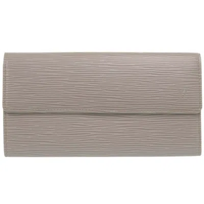 Pre-owned Louis Vuitton Gray Epi Leather Long Wallet (bi-fold) ()