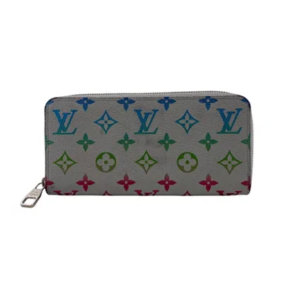 Pre-owned Louis Vuitton Gray Leather Long Wallet (bi-fold) ()