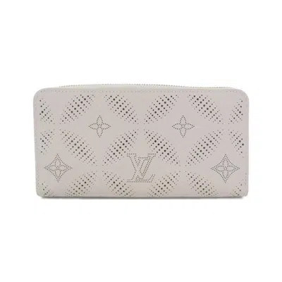 Pre-owned Louis Vuitton Gray Leather Long Wallet (bi-fold) ()