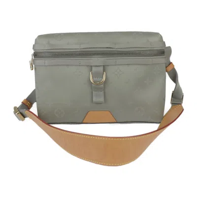 Pre-owned Louis Vuitton Gray Nylon Canvas Leather Pochette Shoulder Bag ()