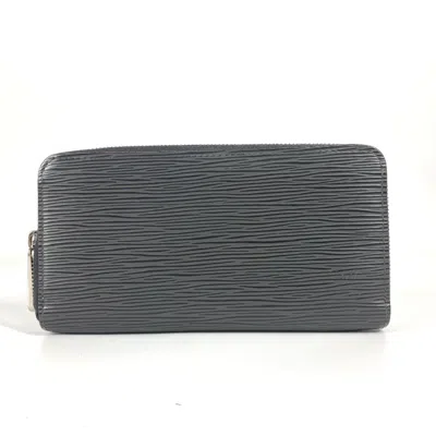 Pre-owned Louis Vuitton Gray Pink Epi Leather Long Wallet (bi-fold) () In Multi