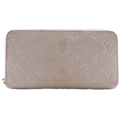 Pre-owned Louis Vuitton Gray Tourterelle Monogram Empreinte Long Wallet (bi-fold) ()