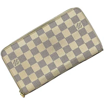 Pre-owned Louis Vuitton Gray White Damier Canvas Long Wallet (bi-fold) () In Multi