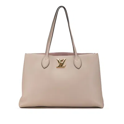 Pre-owned Louis Vuitton Grayish Leather Shoulder Bag Tote Bag ()