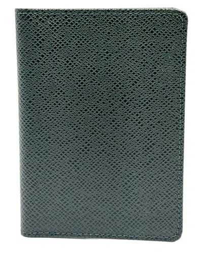 Louis Vuitton Green Calfskin Card Case (authentic Pre-loved)