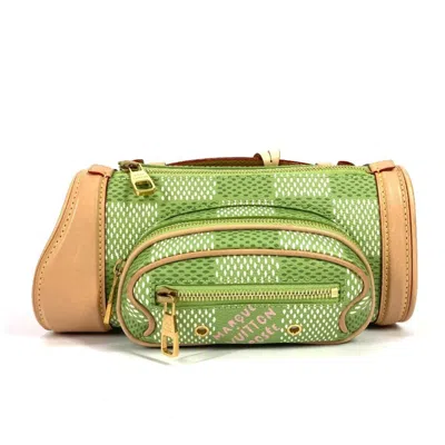 Pre-owned Louis Vuitton Green Canvas Handbag Shoulder Bag ()