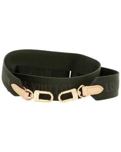 Pre-owned Louis Vuitton Green Coated Canvas & Leather Bandouliere Shoulder Strap, Never  Carried (authentic Pr