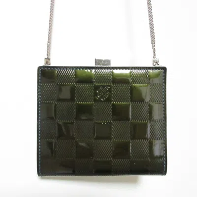 Pre-owned Louis Vuitton Green Damier Vernis Pouch Shoulder Bag ()