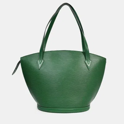 Pre-owned Louis Vuitton Green Epi Leather Saint-jacques Tote Bag