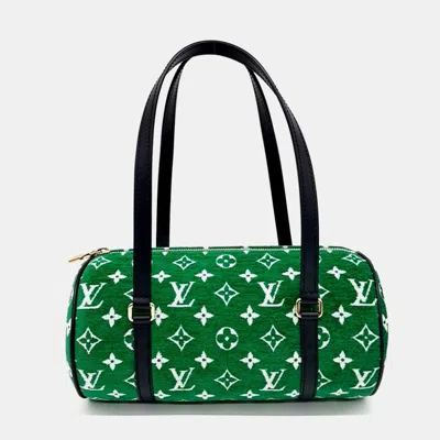 Pre-owned Louis Vuitton Green Fabric Papillon Bag