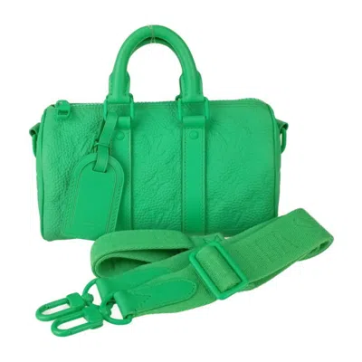 Pre-owned Louis Vuitton Green Leather Handbag Shoulder Bag ()